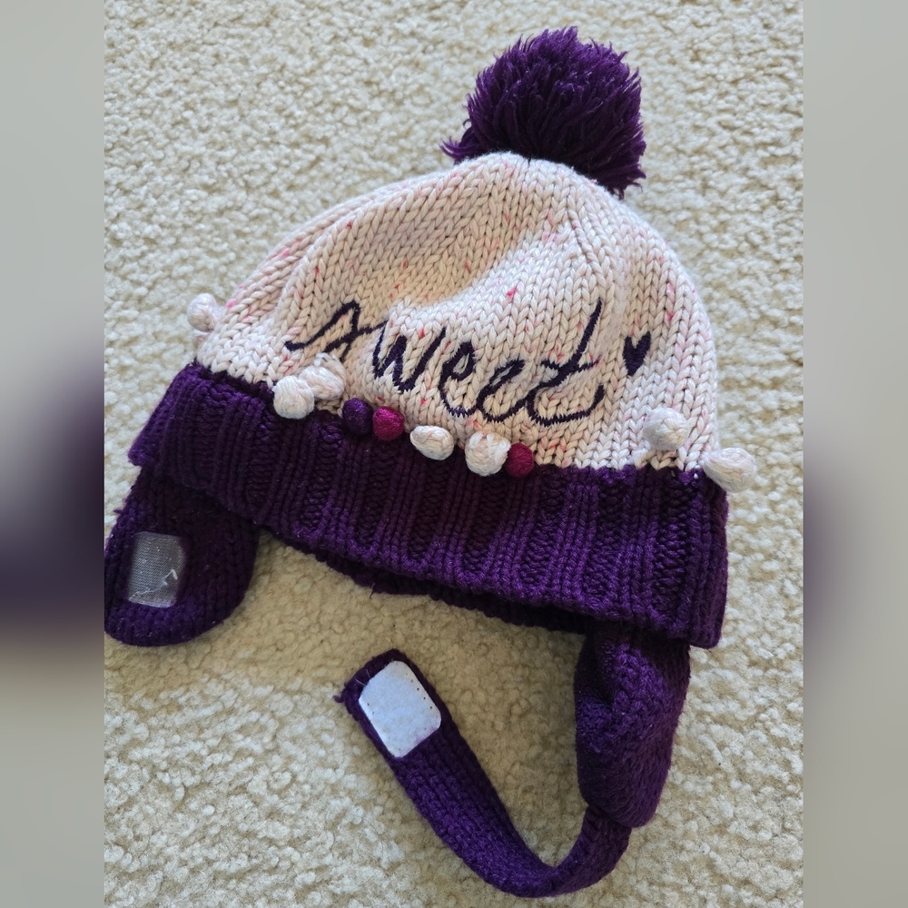GIRLS 🧁 Purple and Pink Kids Winter Hat
